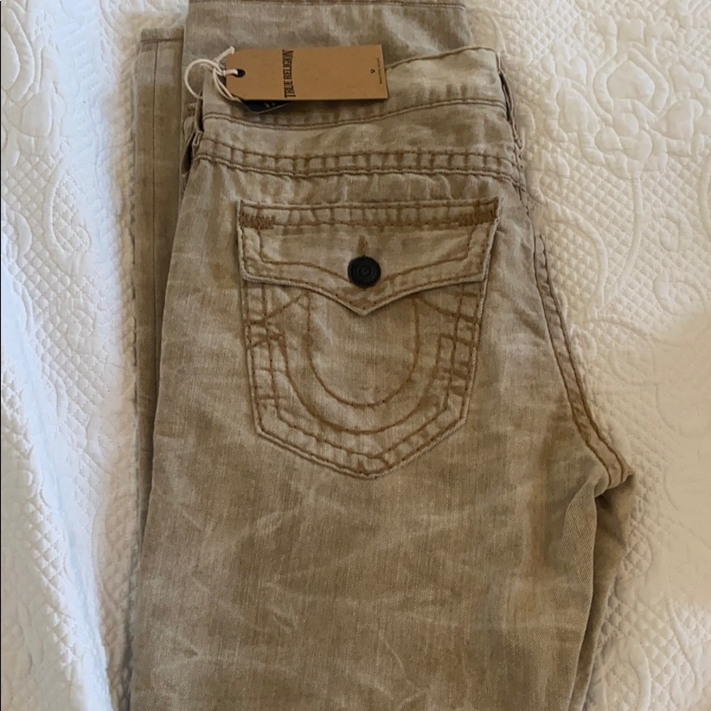 True Religion Men’s jeans- sand color - size 36